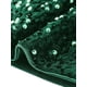 thumbnail image 5 of INSPIRAR CHIC Blusa de Cuello Redondo de Terciopelo con Lentejuelas para Mujeres, Manga Corta, Ropa de Fiesta y Club, Talla XS, Verde Oscuro, 5 of 6