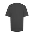 thumbnail image 3 of Camiseta de manga corta con estampado de arcoíris y cuello redondo informal de verano para mujer Pompotops  hfajkhk134084, 3 of 6