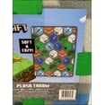 thumbnail image 2 of MINECRAFT Blocks Plush Throw Blanket Gray 40x50, 2 of 4