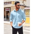 thumbnail image 2 of COOFANDY Men's Long Sleeve Casual Button Down Shirts Untucked Shirts for Men Regular Fit Dress Shirt, 2 of 10