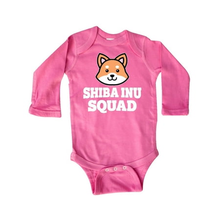 

Inktastic Dog Shiba Inu Squad Gift Baby Boy or Baby Girl Long Sleeve Bodysuit