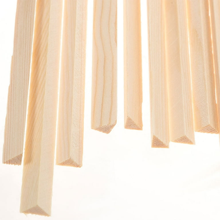 Tofficu Window 10pcs Triangular Wooden Strips For Window Decor Hardwood Screen Molding