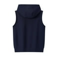 thumbnail image 4 of USNSM Men's Workout Hooded Tank Tops Sleeveless Zipper Drawstring Pocket Gym Hoodies Bodybuilding Cut Off T-Shirts Blue XXXXL, 4 of 6