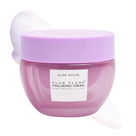Glow Recipe Plum Plump Hyaluronic Acid Face Cream, Hydrating & Plumping Moisturizer with Peptides, Refillable, 50ml