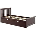 thumbnail image 2 of BEDSMART Lit Simple en Bois Massif avec Tiroir-Lit / Espresso, 2 of 7