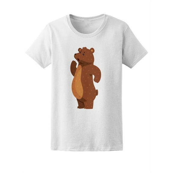 Cute Sleepy Bear Cartoon Tee Women's -Image by Shutterstock