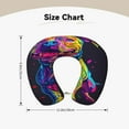 thumbnail image 5 of KLL Neon Pop Art Pitbull Pattern Memory Foam Cervical Neck Pillow Versatile U-Shaped Pillows for Home/Office/Camping/Travelling/Soft Washable Cover, 5 of 8