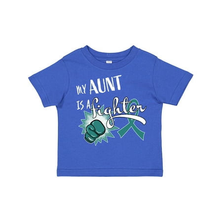 

Inktastic Ovarian Cancer Awareness My Aunt is a Fighter Boys or Girls Toddler T-Shirt