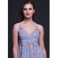 thumbnail image 2 of Bimba Robe Longue Maxi à Bretelles Spaghetti Réglables Imprimée Florale Tenue de Plage Été-TTTG, 2 of 5