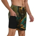 thumbnail image 3 of Goofa Creekside Meditating Puppy Printed Men's Swim Trunks Board Shorts Quick Dry Mens Swimming Trunks with Compression Liner,Breathable Fit Hawaii Beach Shorts-3X-Large, 3 of 9