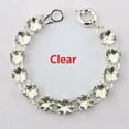 thumbnail image 4 of Silver Plated Round Glass Crystal Dot Statement Bracelet Bangle Women Bracelets, 4 of 9