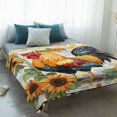 thumbnail image 4 of Vintage Rooster Blanket Soft Cozy Warm Throw Blanket for Couch, Plush Fuzzy Flannel Fleece Blankets for Sofa, Farmhouse Sunflower Animals Plaid Bed Blankets Lightweight Gifts for Women, 40"x60", 4 of 9