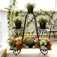 thumbnail image 5 of Classic 6-Tier Metal Plant Stand Art Flower Pot Holder Rack for Indoor Outdoor Garden Backyard, 5 of 13