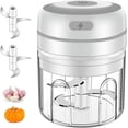thumbnail image 1 of Mini Garlic Chopper, Electric Food Processor, Garlic Mincer Portable Mini Processor for Chop Onion Ginger Vegetable Pepper Spice Meat, Baby Food, Easy Clean, Waterproof, (250ml), 1 of 9