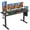 Walnut, variant on Farini Adjustable Standing Desk for Home Office, 40"x24" Electric Sit-Stand Desk with Splice Board, Black