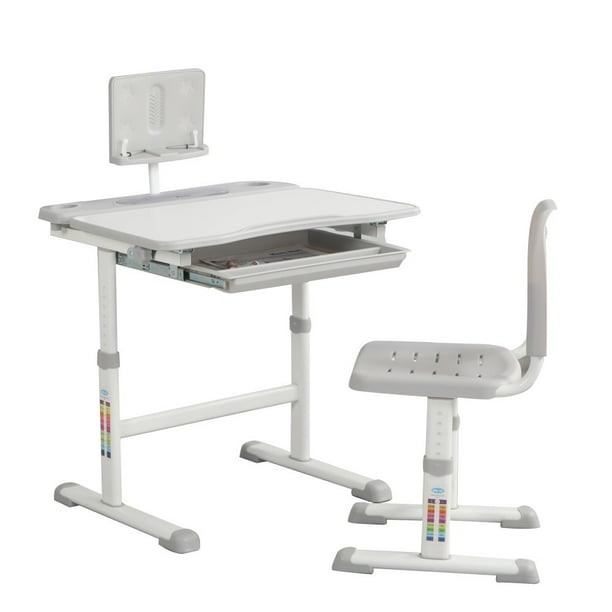 Henmomu Adjustable kids study table & chair set with tilt Desktop