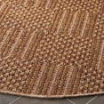 thumbnail image 5 of SAFAVIEH Wicker Kebo Geometric Indoor/Outdoor Area Rug, Natural/Brown, 6'7" x 6'7" Round, 5 of 13