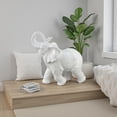 thumbnail image 6 of Benjara Accent Table Decoration- Elephant Design- 18" White Ceramic Body, 6 of 6