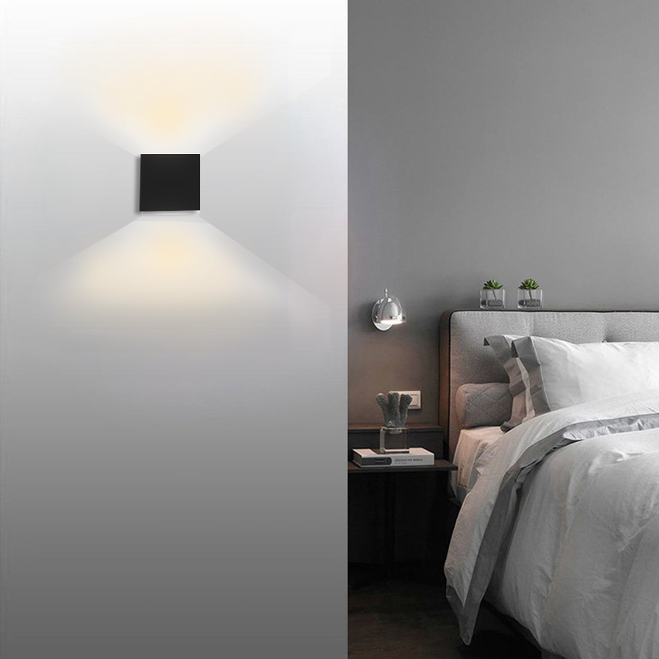Modern Round LED Wall Light Fixture Sconce Lamp Hotel Family Indoor Bed Bedside 