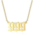 thumbnail image 1 of Collar Con Número De Ángel 111 - 999 Collar De Acero Inoxidable Collar Con Número De Oro Numerología Joyería Guardurnaity AP007130-09, 1 of 5