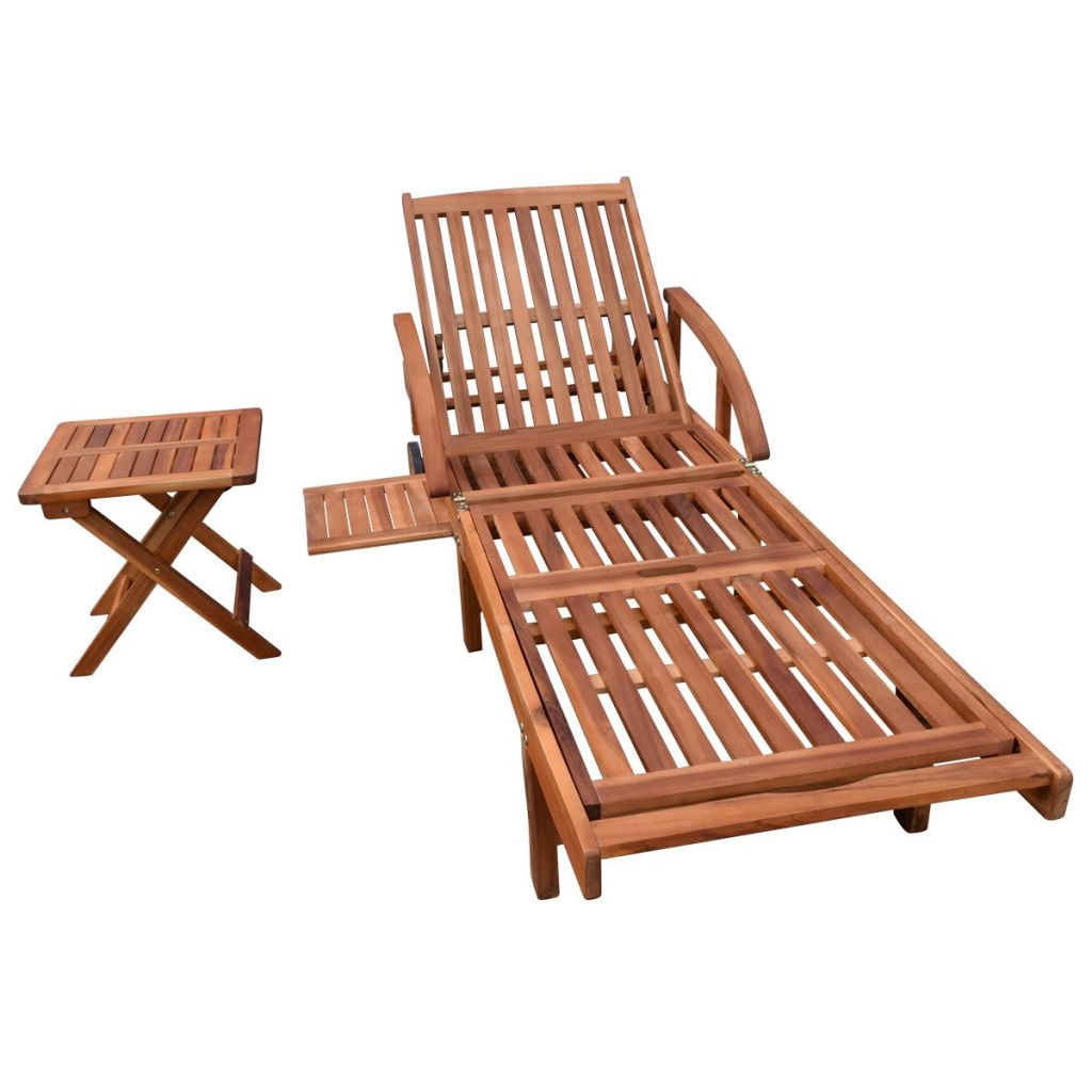 Kepooman Lounge Seat with Table for Garden Patio, Brown Kepooman Lounge Seat with Table for Garden Patio, Brown