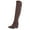 Brown, variant on Material Girl Womens Priyanka Faux Leather Round Toe Over-The-Knee Boots