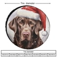 thumbnail image 2 of Spare Tire Cover 15inch Chocolate Labrador Santa Hat Christmas Protectors Weatherproof Dust-Proof Xmas Lovely Dogs for Camper Trailer Truck SUV Universal, 2 of 8