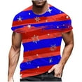 thumbnail image 2 of cllios Men's 4th of July Shirts Patriotic American Flag Graphic Tees Stylish Crewneck Top Soft Short Sleeve T Shirt, 2 of 5