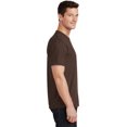 thumbnail image 3 of Port & Co Adult Male Men Plain Short Sleeves T-Shirt Dark Choc Brn Medium, 3 of 6