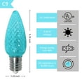 thumbnail image 3 of UL Listed Set of 25 C9 Led Replacement Bulbs,3 SMD LEDs in Each C9 Led Dimmable Lights Bulb for Outdoor Christmas String Lights Holiday Decoration,Full Waterproof and Break Resistant(Aqua/Teal Color), 3 of 6