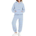 thumbnail image 4 of Nskgu Boys Girls Sweatsuit Striped Printed 2 Piece Sweatsuits for Teens Kids Sweatshirts and Jogger Sweatpants Sweat Set, 4 of 6