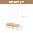 thumbnail image 2 of BRIGHTFUFU Freestanding Menu Stand Holder Yellow Acrylic Wooden Simple Design for Restaurants 1Pcs, 2 of 8