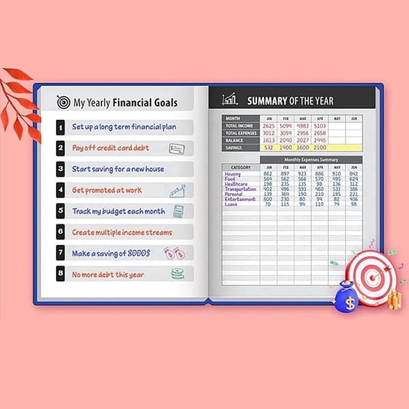 CCOCC Bill Tracker Notebook,8.5"x11" Monthly Budget Organizer with Expense & Debt Sheets