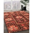 thumbnail image 3 of Ahgly Company Machine Washable Indoor Square Abstract Orange Area Rugs, 5' Square, 3 of 7