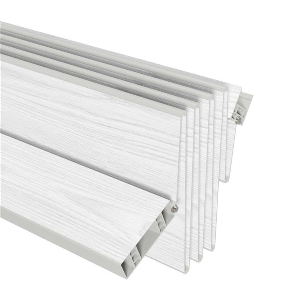 Pemberly Row 48" W PVC Foldable Accordion Doors or Privacy Room Divider - White