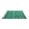 thumbnail image 2 of Ahgly Company Machine Washable Indoor Rectangle Abstract Turquoise Blue Modern Area Rugs, 6' x 9', 2 of 4