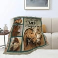 thumbnail image 2 of Horse Blanket Country Animal Print Throw Blankets for Couch Sofa Stuff Decor Lightweight Soft Cozy Fleece Plush Flannel Bedding for Baby Girls Boys Kids Adults Lover Men Women 40"x50", 2 of 6