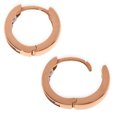 thumbnail image 4 of Galaxy Gold 14K Rose Gold Natural Tanzanite Huggie Earrings - December Birthstone - Balance & Intuition - Fine Jewelry for Women, 4 of 4