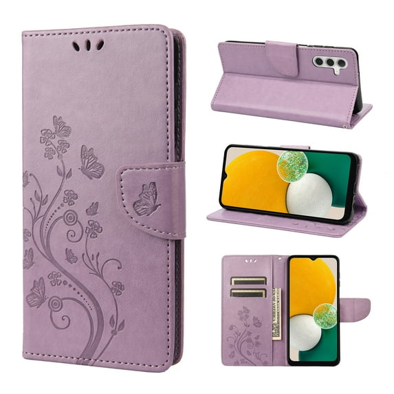 TECH CIRCLE Flip Case for 2023 Galaxy A14 5G - Protective Leather Wallet Stand Case, Lightpurple