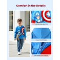 thumbnail image 4 of Sudadera con Capucha con Cierre para Niños Marvel Capitán América Azul Talla 8-9, 4 of 6