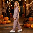 thumbnail image 6 of EnJoCho Kids Hospita𝗅 Patient Halloween Costum𝖾 - Striped Long Sleeve Top and Full Length Pants, Soft Comfortable Dress Up Outfit for Boys Girls, Fun Role Play Costum𝖾 for Holiday Parties, 6 of 8