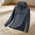 thumbnail image 4 of Daiosportswear Women's Upf 50+ Lightweight Full-Zip Hooded Sun Protection Jacket with Breathable Vents and Elastic Cuffs Gray XXXL, 4 of 5