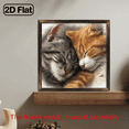 thumbnail image 2 of 2D Flat, 1pc Charming Valentine'S Day Cat Couple Wooden Framed Wall Art - 8x8 Inch Romantic Kitten Feline Lover Gift, Perfect for Farmhouse, Bedroom, Office Decor, No Power Needed, Cat Decor, Bedr, 2 of 9