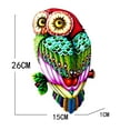 thumbnail image 5 of sunsanly Colorful Night Owl Wall Decoration Home Office Living Room Bathroom Indoor Outdoor Metal Wall Art Iron Hanging Bird Ornament Pendant, 5 of 7