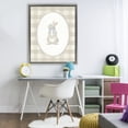 thumbnail image 2 of Stupell Industries Bunny on Green Plaid Gray Framed Floater Canvas Wall Art, design by The Paper Curator, 2 of 9