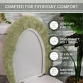 thumbnail image 2 of HOME WEAVERS Waterford Collection Cotton Toilet Lid Cover, 18" x 18", Green, 2 of 9