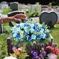 thumbnail image 4 of Flower Saddle Large Artificial Cemetery Flowers For Cemetery Memorial Flowers For Outdoor Decorations,Outdoor Artificial Flowers, 4 of 5