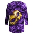 thumbnail image 5 of YDLCAFD T-Shirt Femme Imprimé Manches 3/4 Tunique Col Rond Blouse T-Shirt, 5 of 5