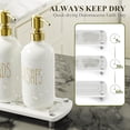thumbnail image 2 of Gold Kitchen Soap Dispenser Set with Dish Brush Holder, Dish and Hand Soap Dispenser Set with Stainless Steel Pumps, Instant Dry Tray, Suitable for Kitchen Decor and Accessories(Gold&White), 2 of 9