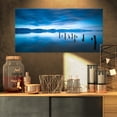 thumbnail image 1 of Design Art - Blue Lake with Wooden Pier, 1 of 1